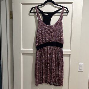 Lush Purple and Black Backless Dress